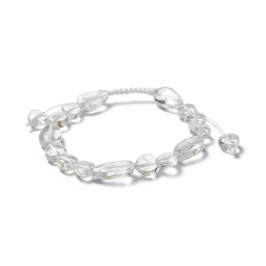 Clear Quartz Nugget Adjustable Crystal Bracelet
