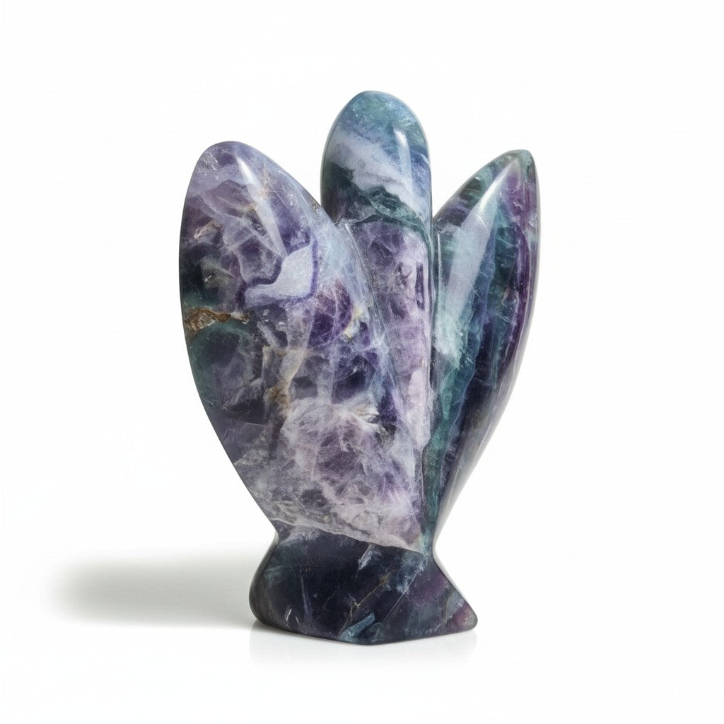 Fluorite Crystal Carved Angel