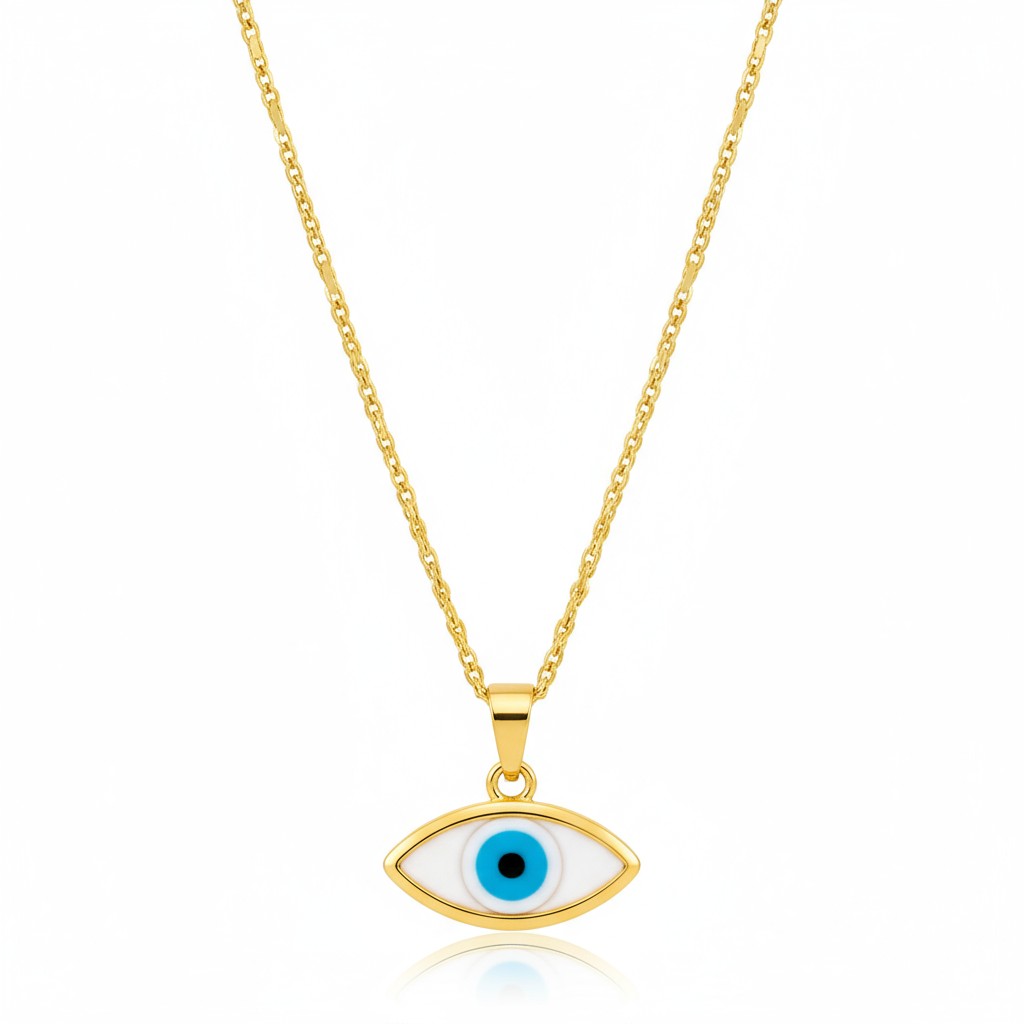 Eye of Horus Necklace in Yellow Gold