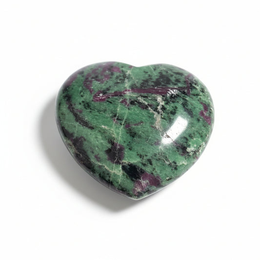 Ruby in Zoisite Crystal Heart