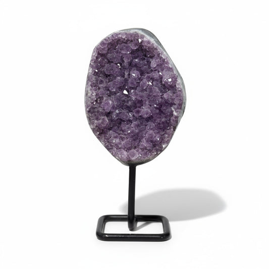 Amethyst Geode on Metal Stand