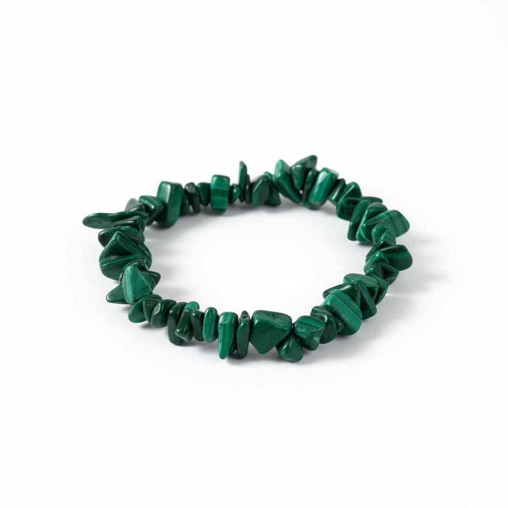 Malachite Chip Crystal Bracelet
