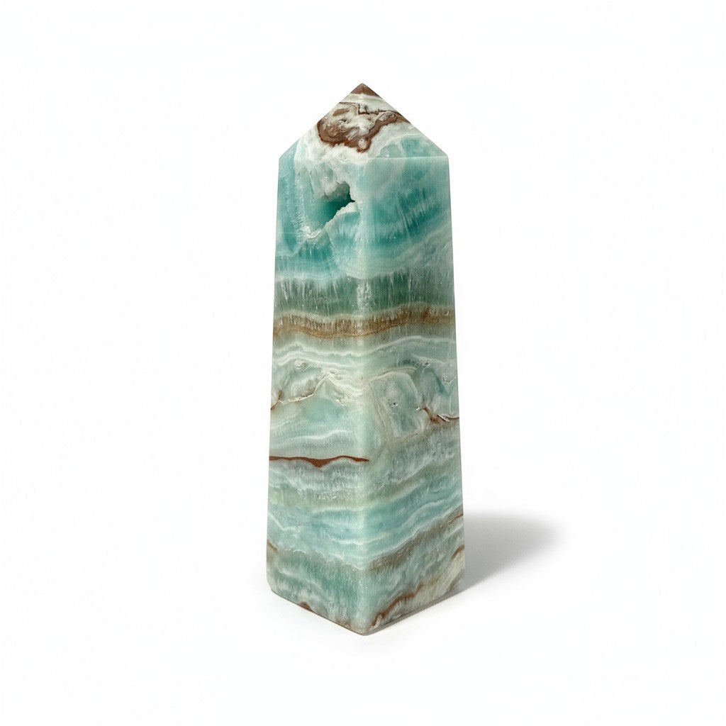 Caribbean Calcite Obelisk Tower 14cm