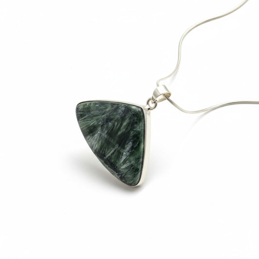 Seraphinite Silver Pendant