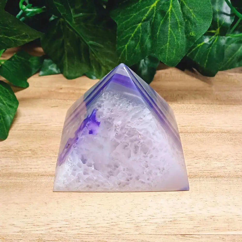 Purple Agate Pyramid 002 crystal pyramid
