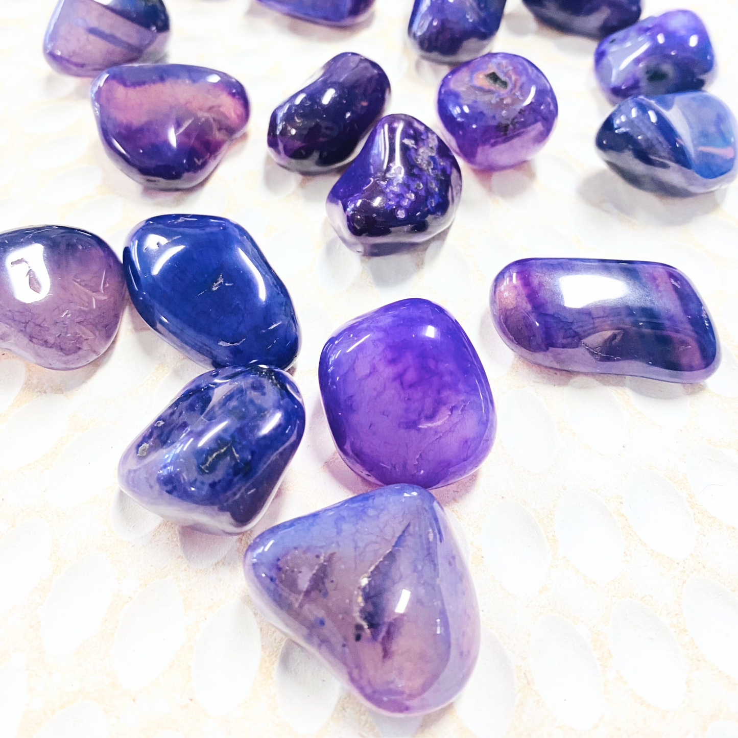 Purple Agate Tumbled Crystals ~ Boosts Intuition & Supports Meditation