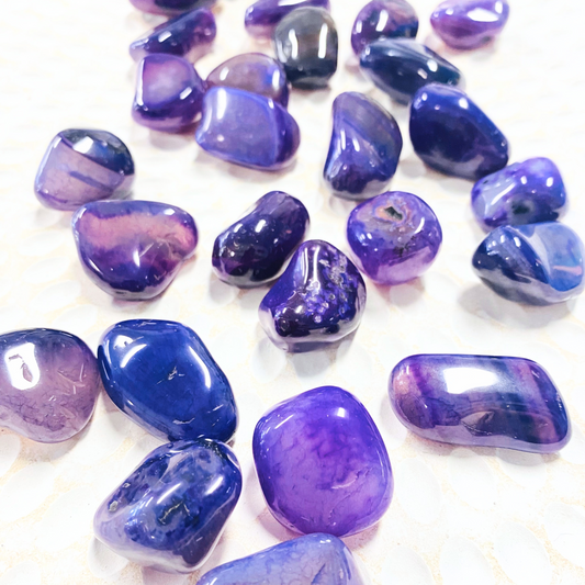 Purple Agate Tumbled Crystals ~ Boosts Intuition & Supports Meditation