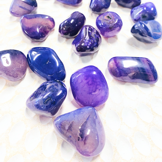 Purple Agate Tumbled Crystals ~ Boosts Intuition & Supports Meditation