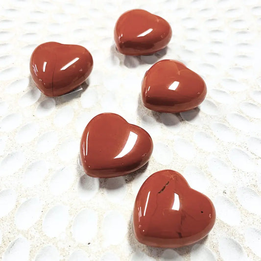 Red Jasper Crystals Puffy Hearts Heart