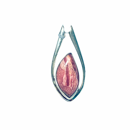 Rhodochrosite Aztec Pendant Silver