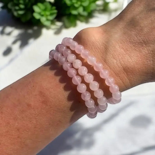 Rose Quartz Bead Bracelet 8mm Bracelets