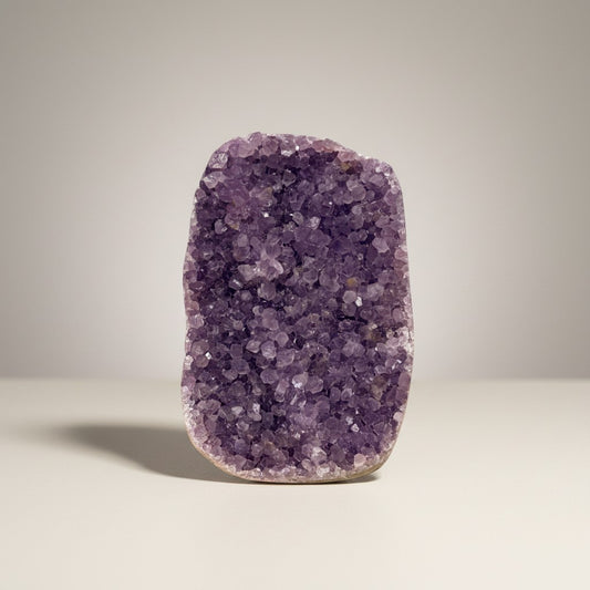 Amethyst Geode Base Cut Polished Edge 023