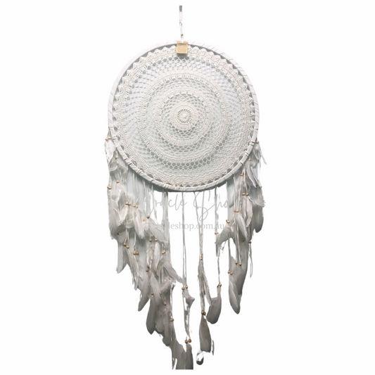 Dream Catcher White Mandala Large