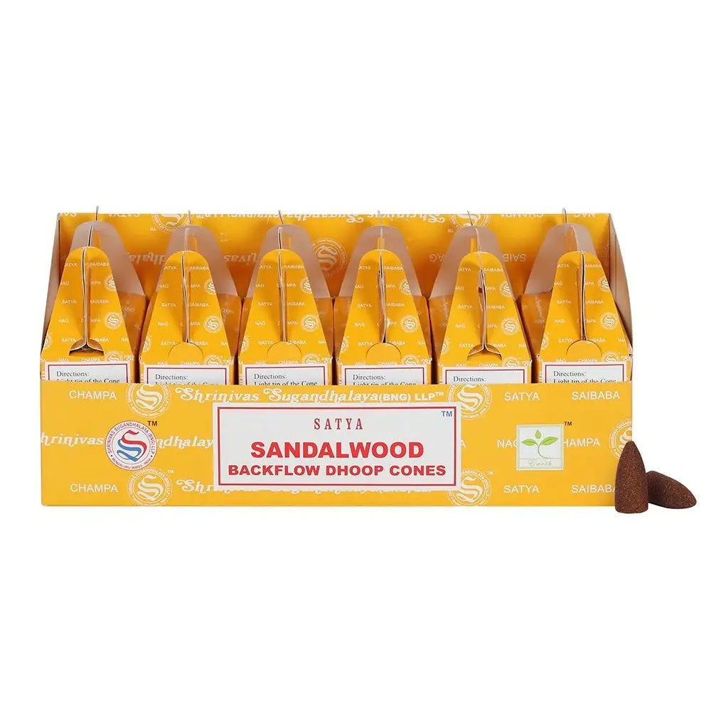 Sandalwood Incense Backflow Cones- Satya incense backflow