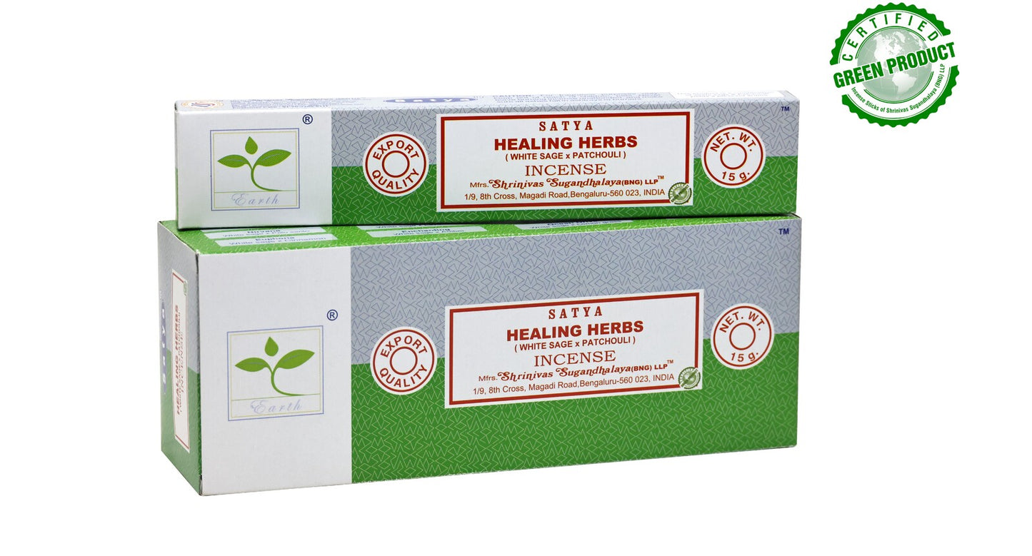 Healing Herbs Satya Incense White Sage & Patchouli