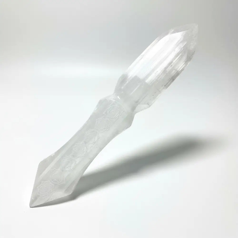 Selenite Chakra Cord Cutting Knife Crystal