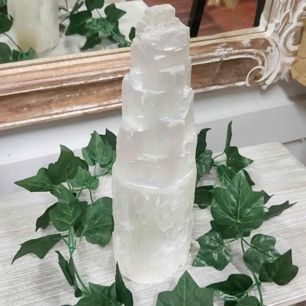 Selenite Tower Lamp 30cm lamp
