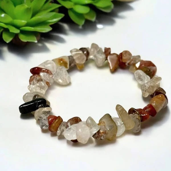 Natural Agate Crystal Chip Bracelets
