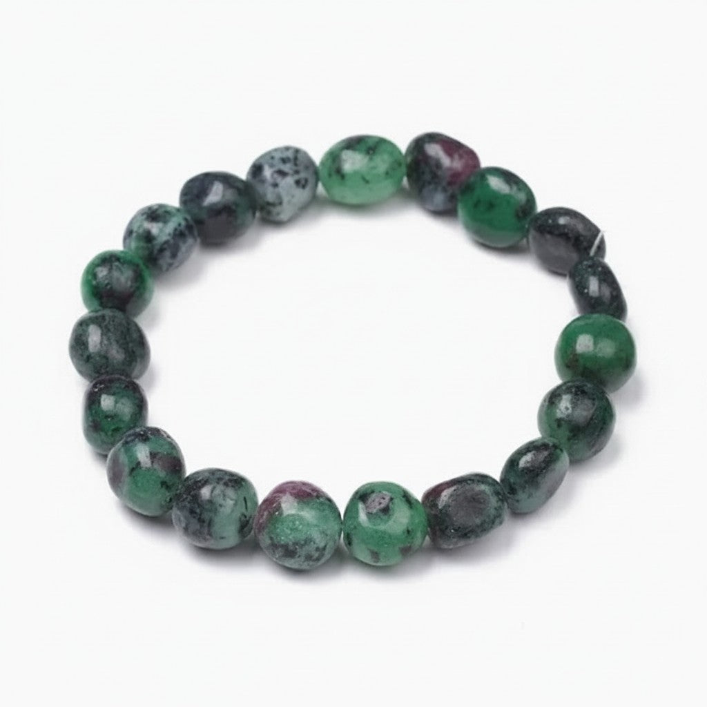 Ruby Zoisite Tumble Bead Bracelet