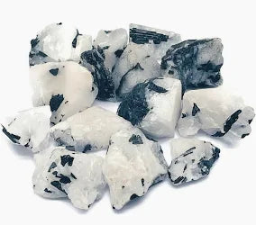 Black Tourmaline in Clear Quartz Rough