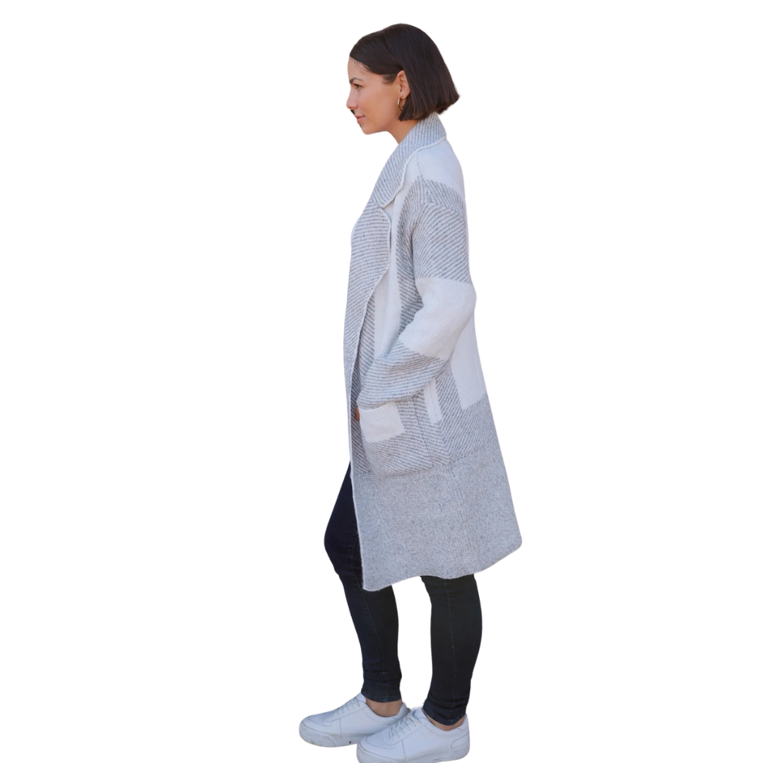 Silver Knit Cardigan ~ Talia