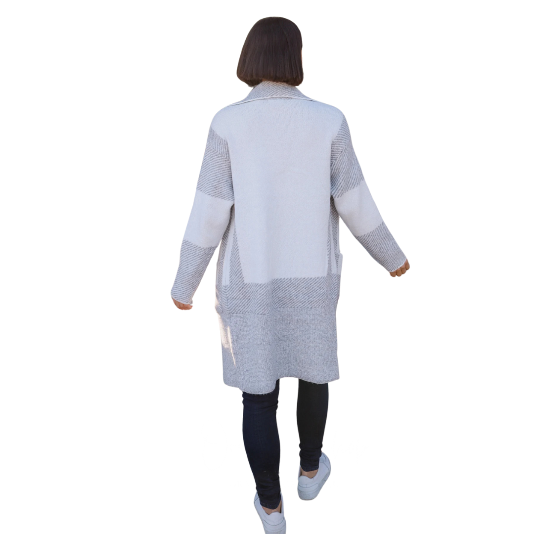 Silver Knit Cardigan ~ Talia