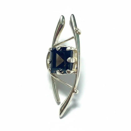 Smoky Quartz Aztec Eye Pendant Silver Pendant
