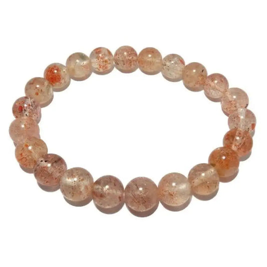 Sunstone Crystal Bead Bracelet 8mm Bracelets