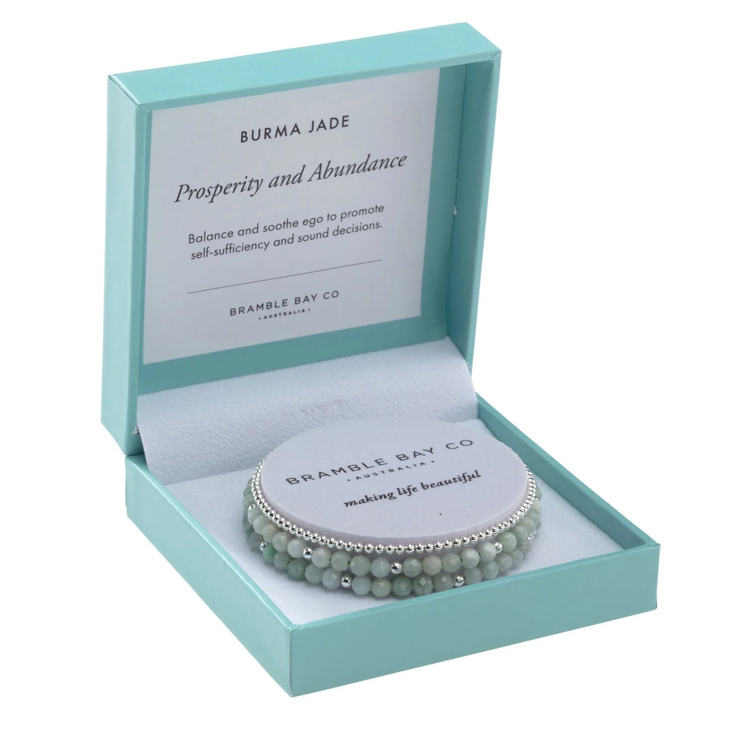 Trio Bracelet Set - Burma Jade & Silver - Prosperity & Abundance
