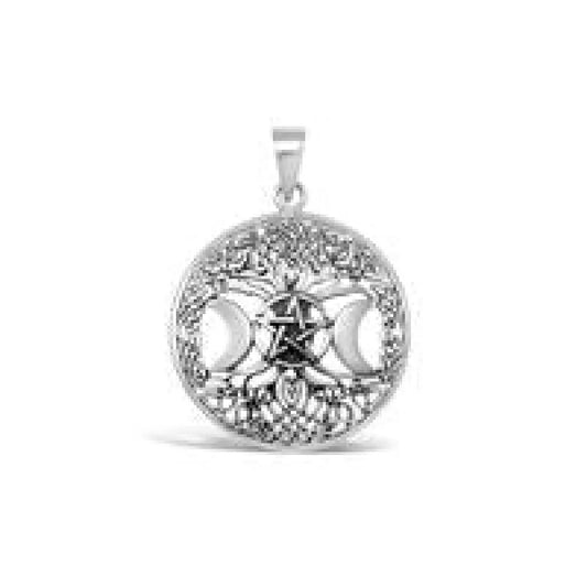 Triple Goddess Silver Pendant 30mm Earrings