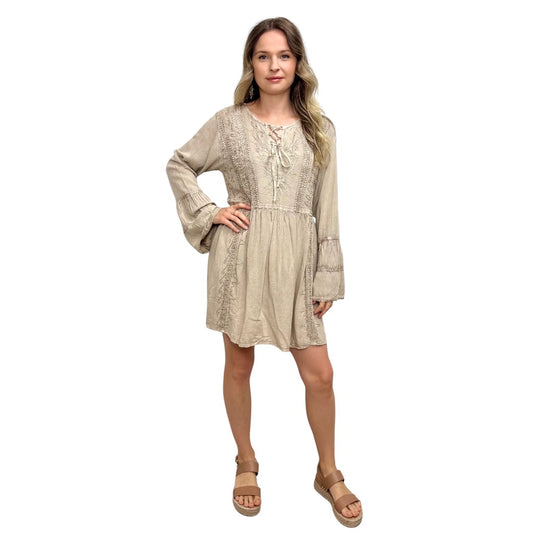 Blossom Stonewash Long Sleeve Blouse/ Dress