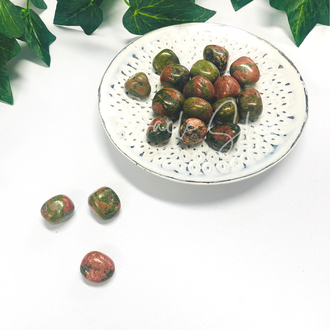 Unakite Jasper Crystal Tumble ~ Fertility / Emotional Healer