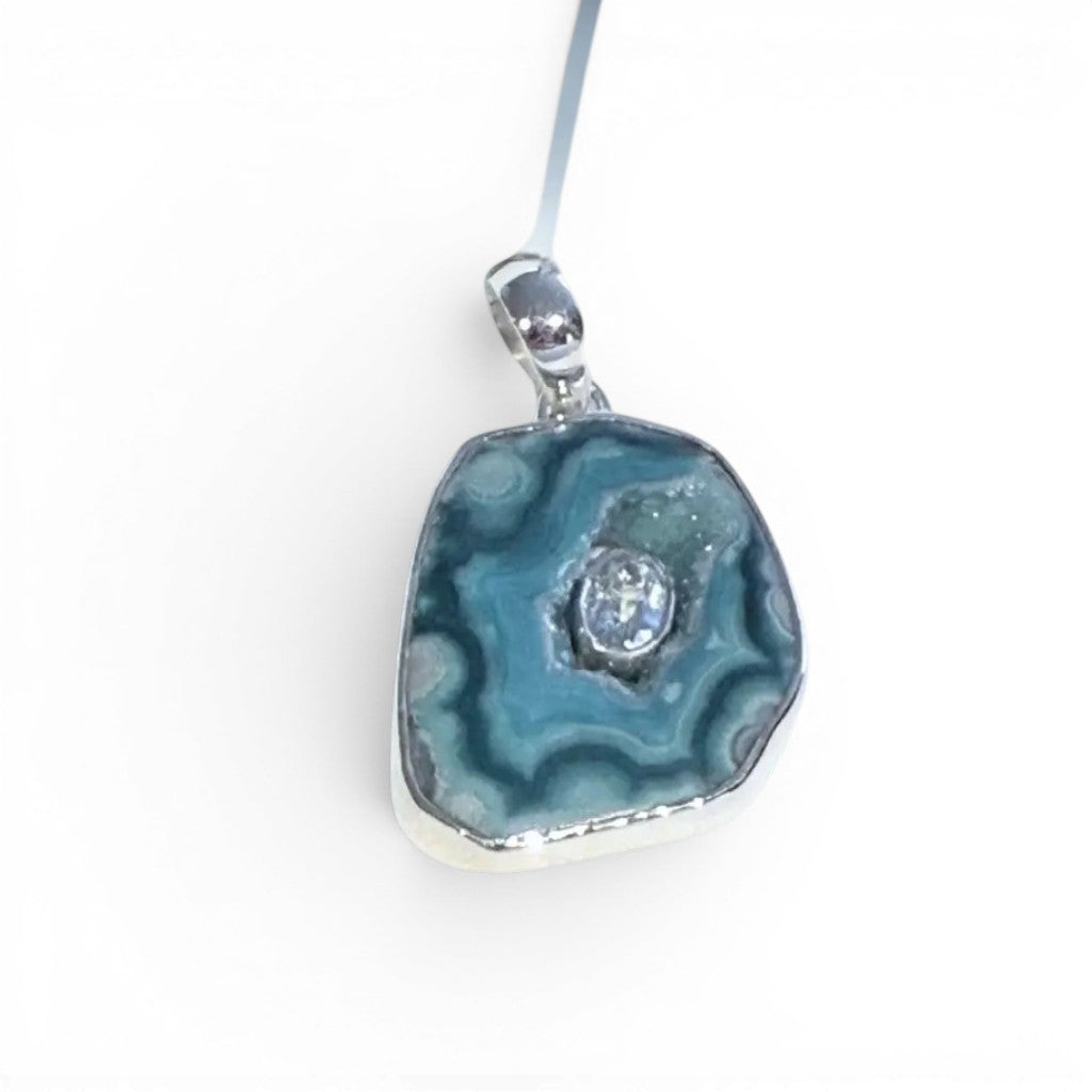 Aquamarine and Blue Agate Slice