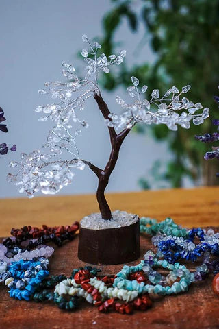 Clear Quartz Large Tree - Large Brown