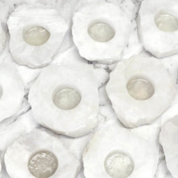 Clear Quartz Tealight Candle Holder