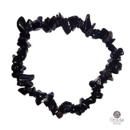 Black Onyx Crystal Chip Bracelet ~ Calming/Psychic Protection