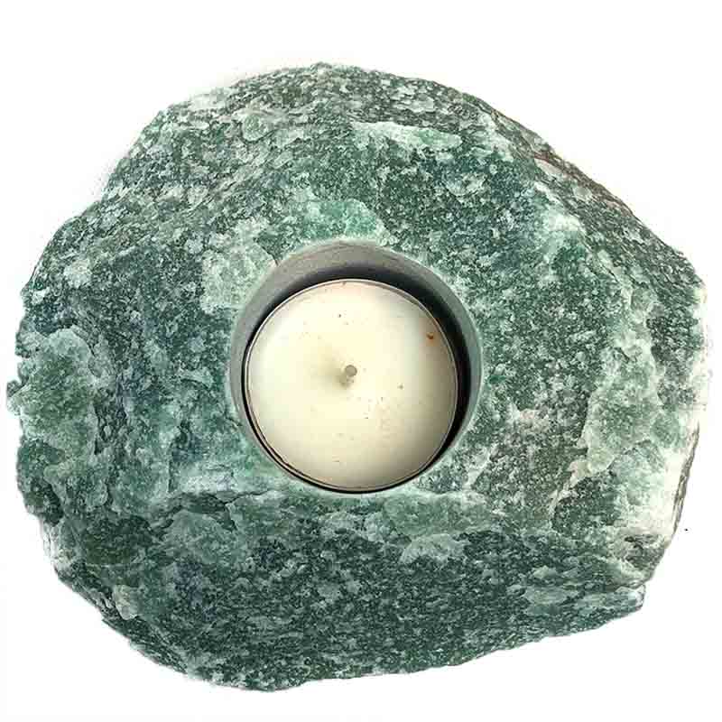 Green Quartz Tealight Candle Holders