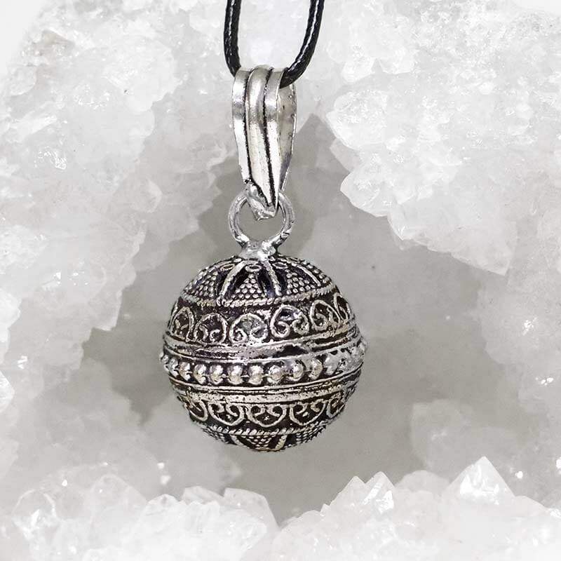 Meditation Bell Pendant in Silver