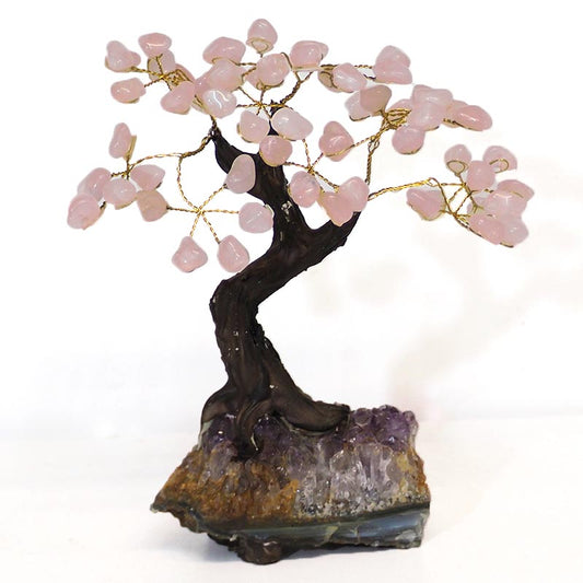 ROSE QUARTZ Bonsai Crystal Tree 20