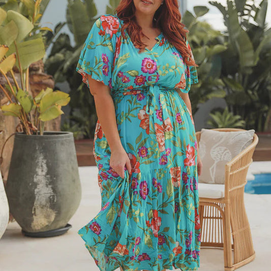 Aqua Queen Midi Dress