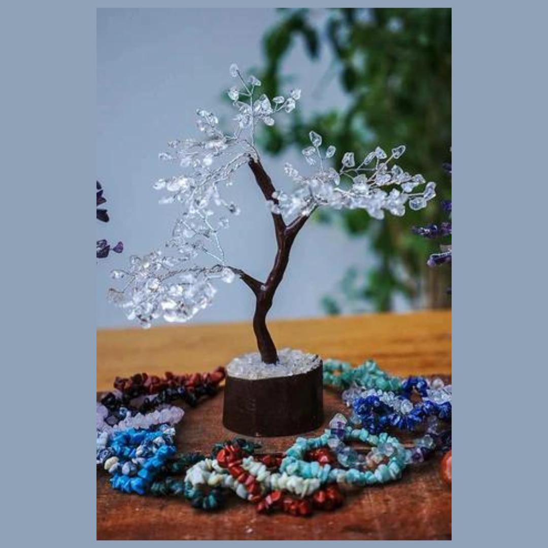 Clear Quartz Large Tree - Large Brown