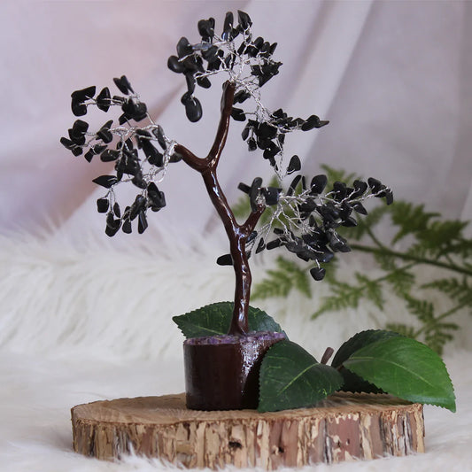 Black Tourmaline Crystal Tree - Medium Brown