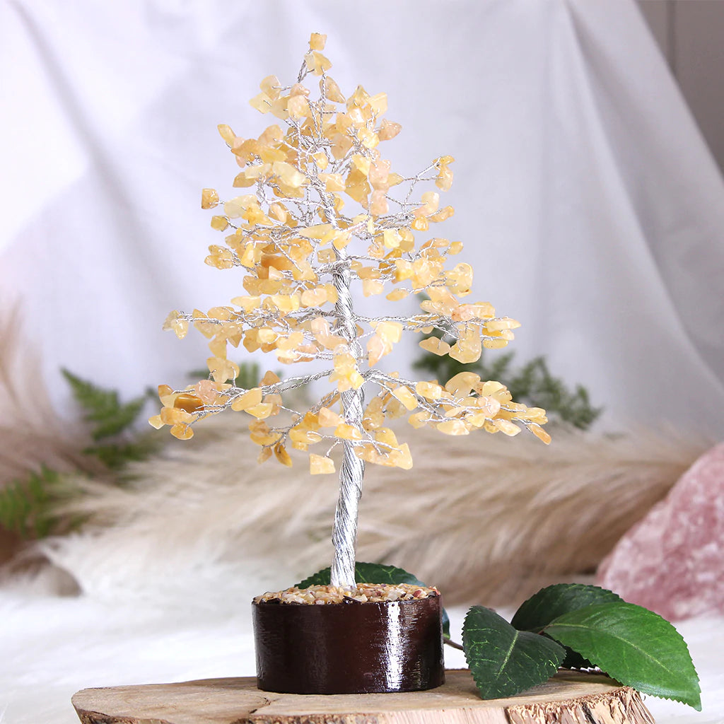 Yellow Aventurine Crystal Tree - Medium Silver