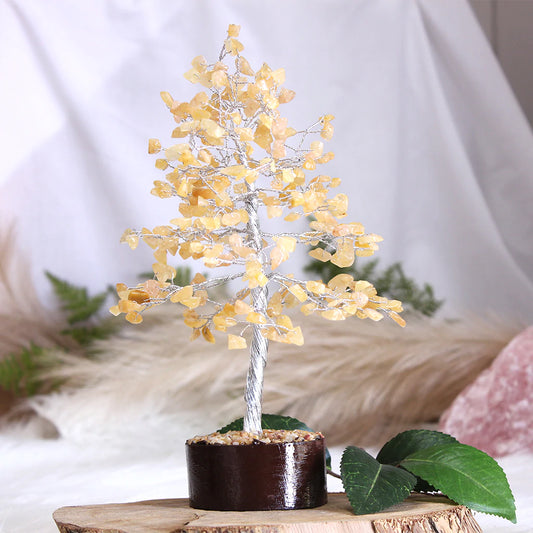 Yellow Aventurine Crystal Tree - Medium Silver