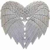 Wall Art Wood Carved Angel Wings