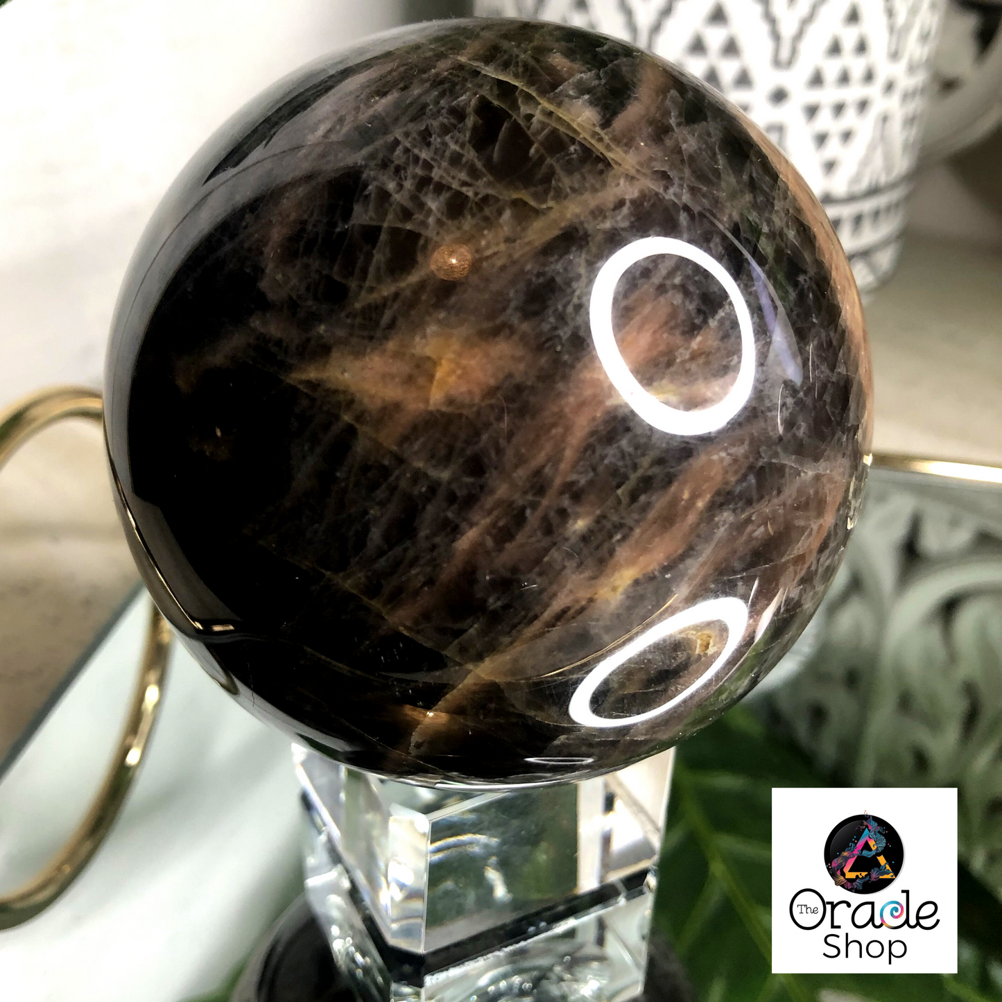 Black Moonstone Sphere