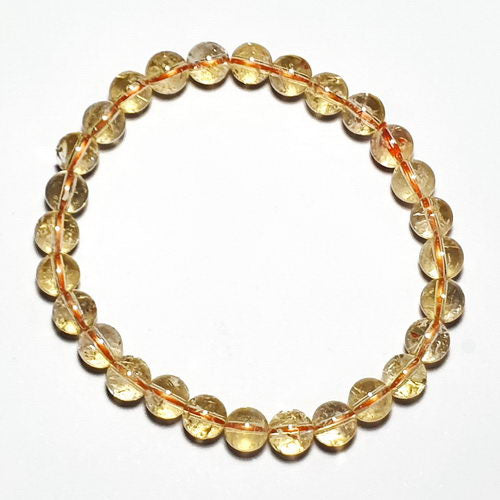 Citrine Bead Crystal Bracelet