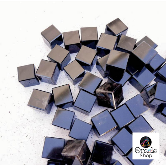 Black Obsidian Cube Tumble