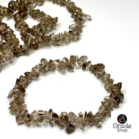 Smokey Quartz Crystal Chip Bracelet