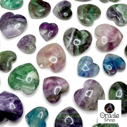 Fluorite Crystal Puffy Heart